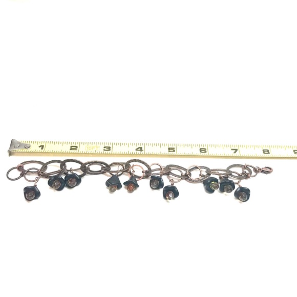 🆕 Handmade bracelet - Copper brown black flowers - Picture 2 of 7